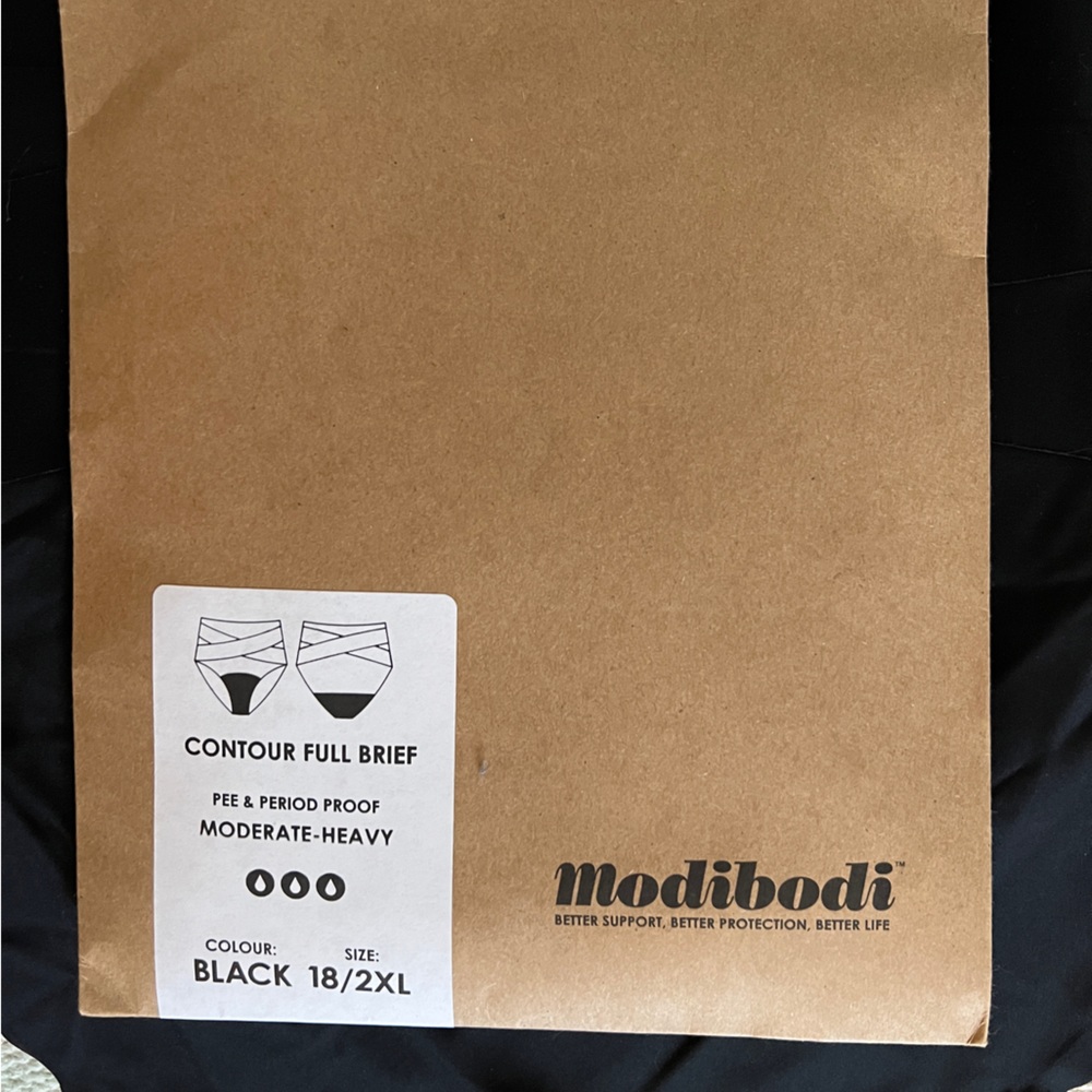 Lot of 2 pairs Modibodi period underwear shapewear 2x